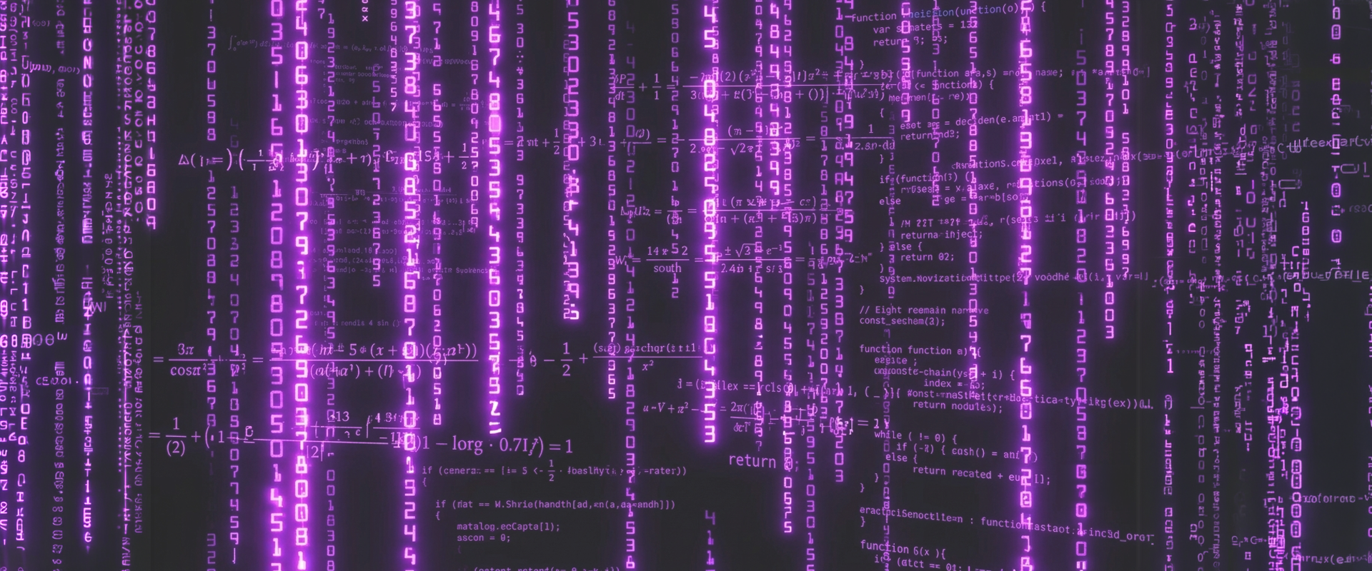 Glowing algorithms, equations, and code